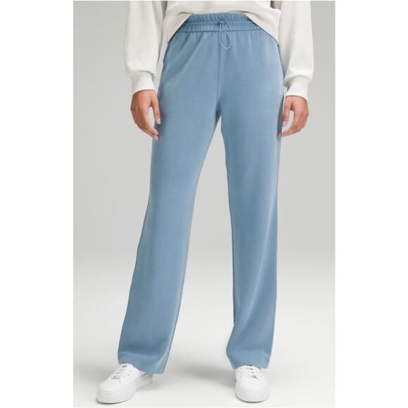Lululemon Softstreme Pale Blue High Rise Drawstring Lounge Pant Size 2 Oversize - Picture 3 of 16